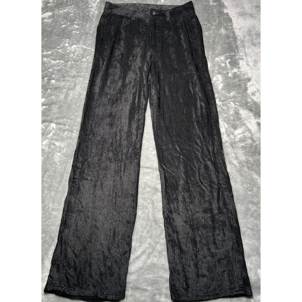 Rag & Bone Pants Women Size 23 Ellie Straight Leg Corduroy Black MSRP 395